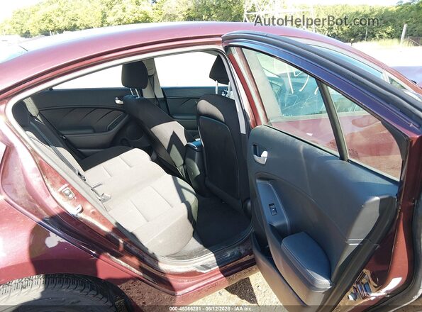 3KPFK4A78HE108506 2017 KIA FORTE Maroon VIN sticker view