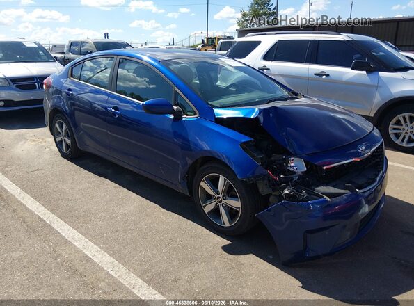 3KPFL4A75JE194571 2018 KIA FORTE Blue Դիմացի տեսք