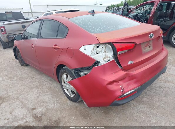 3KPFL4A76JE195311 2018 KIA FORTE Red Trasero izquierdo