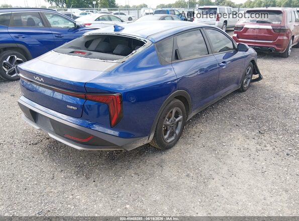 3KPFT4DE0SE038370 2025 KIA K4 Blue უკანა მარჯვენა