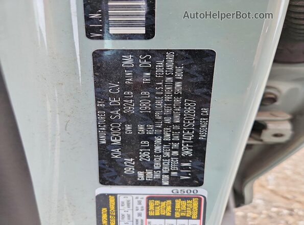 3KPFT4DE1SE028687 2025 KIA K4 Серый 