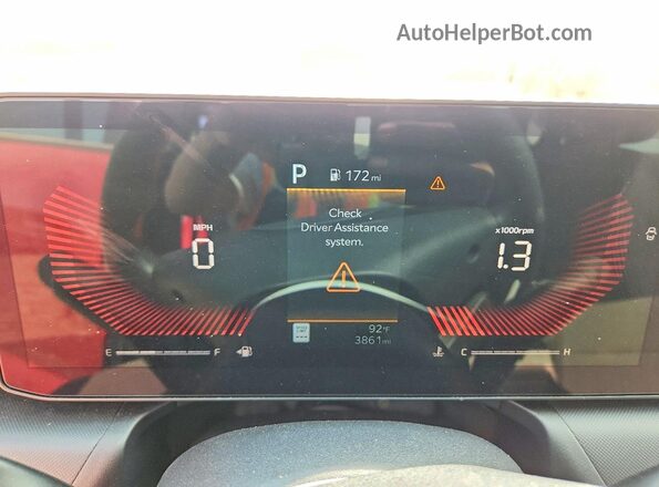 3KPFT4DE1SE154841 2025 KIA K4 Red Вид щитка приладів