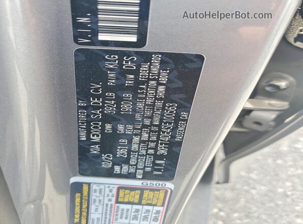 3KPFT4DE4SE100563 2025 KIA K4 Gray 