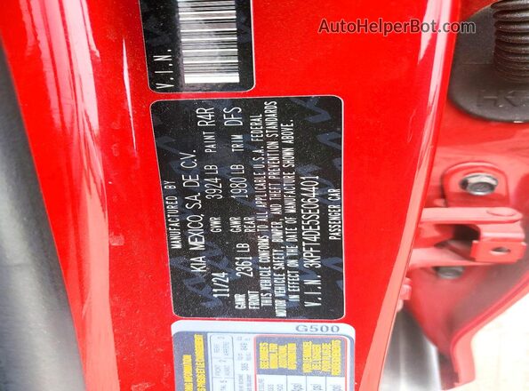 3KPFT4DE5SE064401 2025 KIA K4 Red 