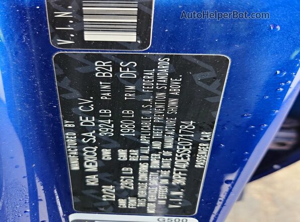 3KPFT4DE5SE071784 2025 KIA K4 Blue 