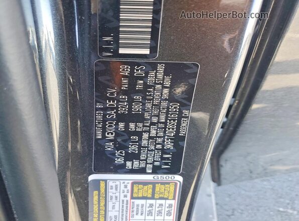 3KPFT4DE8SE161950 2025 KIA K4 Gray VIN კოდის სტიკერის ხედი