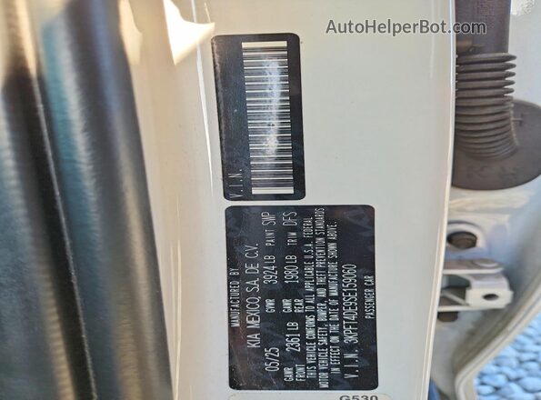 3KPFT4DE9SE159060 2025 KIA K4 White Вид підкапотного простору