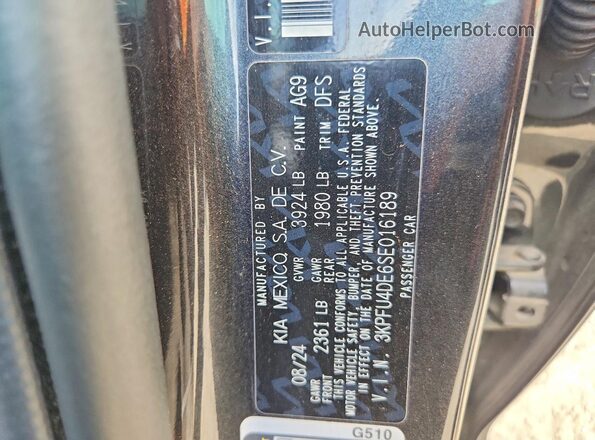 3KPFU4DE6SE016189 2025 KIA K4 Black 