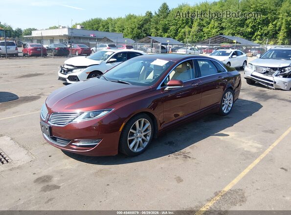 3LN6L2J93GR627551 2016 LINCOLN MKZ Бордовый Передняя левая четверть