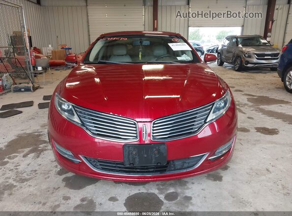 3LN6L2J95GR618513 2016 LINCOLN MKZ Red Սարքավորումների վահանակի տեսք