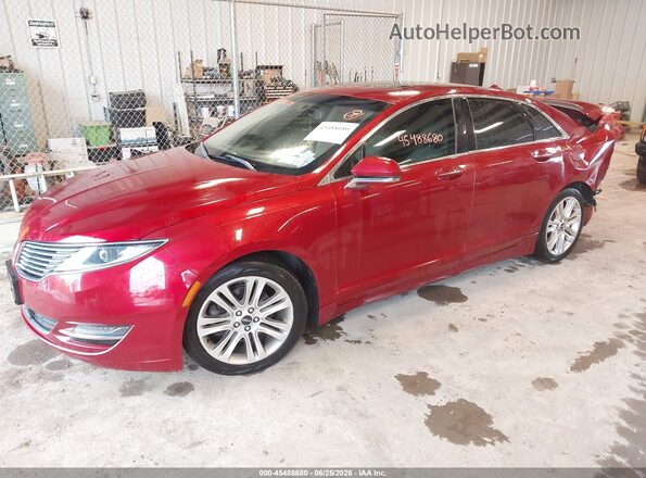 3LN6L2J95GR618513 2016 LINCOLN MKZ Red Առջևի ձախ երեք քառորդ տեսարան