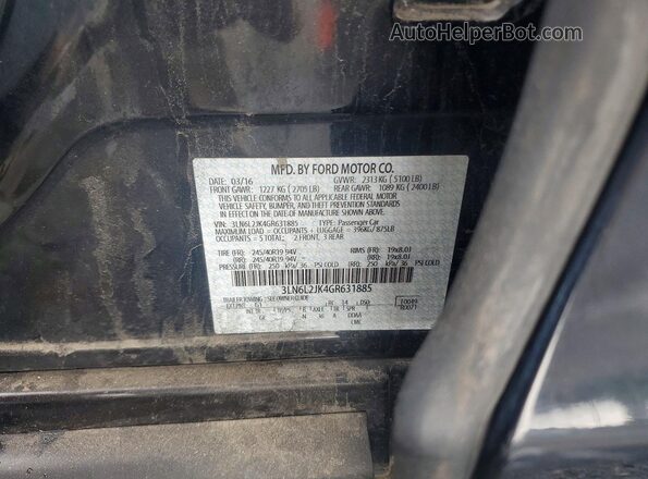 3LN6L2JK4GR631885 2016 LINCOLN MKZ Black 