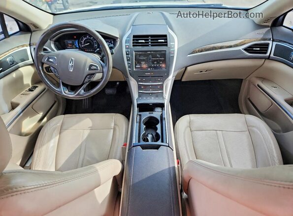 3LN6L2LU7GR624959 2016 LINCOLN MKZ White Առջևի վահանակի տեսք