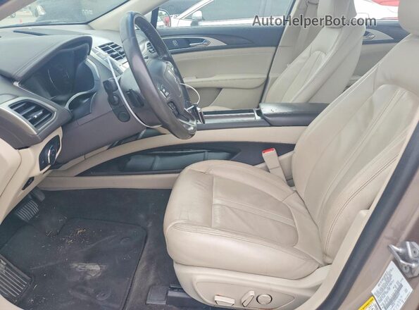 3LN6L5C99JR604247 2018 LINCOLN MKZ Tan Вид салону спереду
