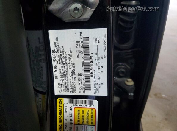 3LN6L5EC2LR619412 2020 LINCOLN MKZ Black 