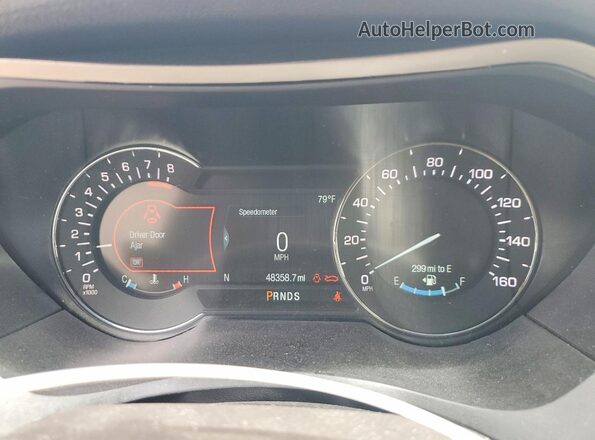 3LN6L5F92LR619915 2020 LINCOLN MKZ Black Вид щитка приладів