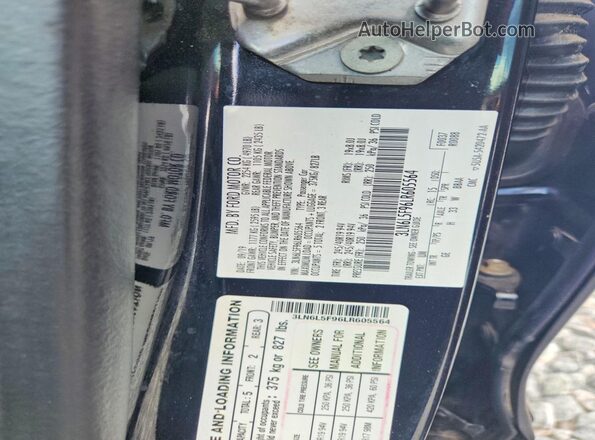 3LN6L5F96LR605564 2020 LINCOLN MKZ Black Շարժիչի բաժամունքի տեսք