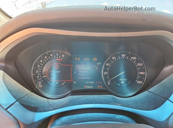3LN6L5FC5HR624433 2017 LINCOLN MKZ White Вид щитка приладів