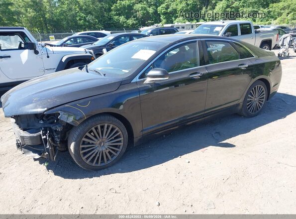3LN6L5FC9HR664112 2017 LINCOLN MKZ Black Առջևի ձախ երեք քառորդ տեսարան