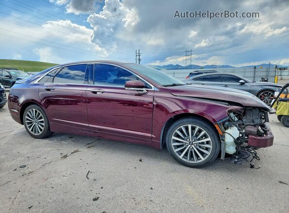 3LN6L5LU1HR666028 2017 LINCOLN MKZ Темно-бордовый Передняя правая четверть
