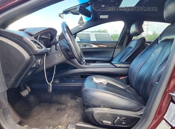 3LN6L5LU1HR666028 2017 LINCOLN MKZ Темно-бордовый Вид салона спереди