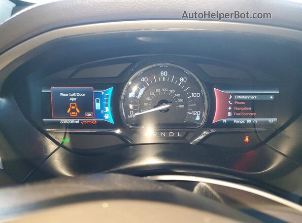 3LN6L5LU7JR619592 2018 LINCOLN MKZ Blue Widok zestawu wskaźników