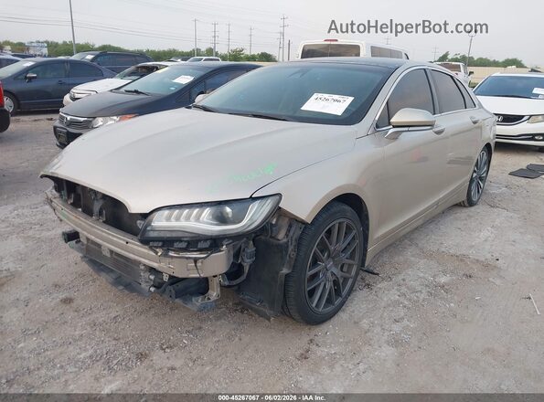 3LN6L5MU1HR654945 2017 LINCOLN MKZ HYBRID Tan Առջևի ձախ երեք քառորդ տեսարան