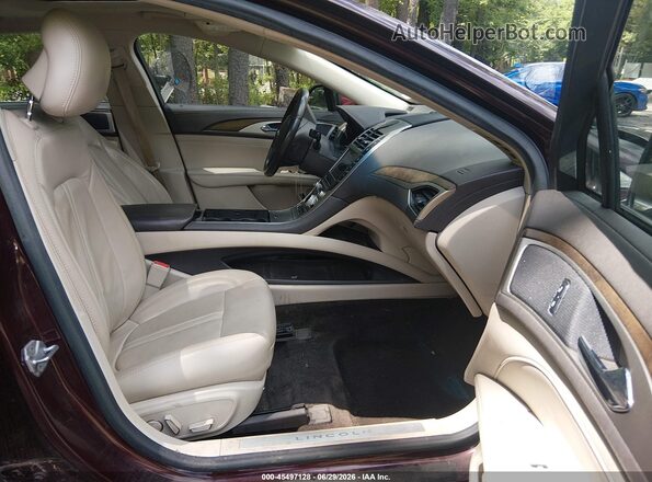 3LN6L5MU4HR632146 2017 LINCOLN MKZ HYBRID Red Вид салону спереду