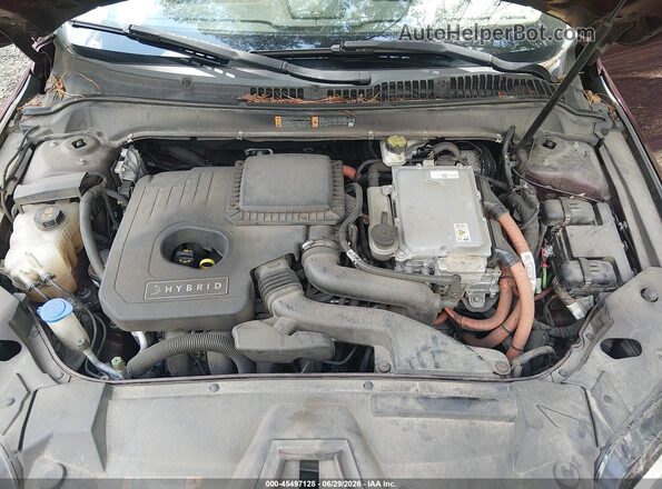 3LN6L5MU4HR632146 2017 LINCOLN MKZ HYBRID Red Вид ззаду