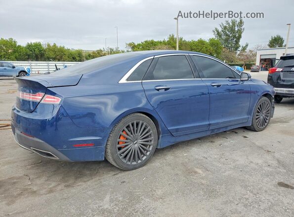 3LN6L5MU9JR619334 2018 LINCOLN MKZ Blue Trasero derecho