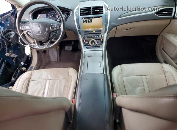 3LN6L5MU9JR619334 2018 LINCOLN MKZ Blue Vista del salpicadero