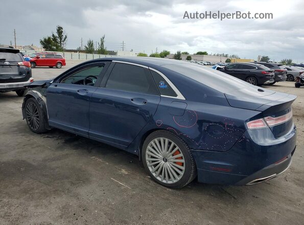 3LN6L5MU9JR619334 2018 LINCOLN MKZ Blue Trasero izquierdo