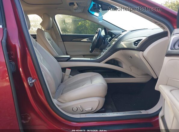 3LN6L5MUXJR603921 2018 LINCOLN MKZ HYBRID Red Вид салону спереду