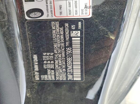3MF13DM09R8E17906 2024 BMW M2 Black ძრავის განყოფილების ხედი