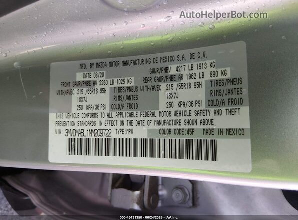 3MVDMABL1MM209722 2021 MAZDA CX-30 Silver Vista del compartimento del motor