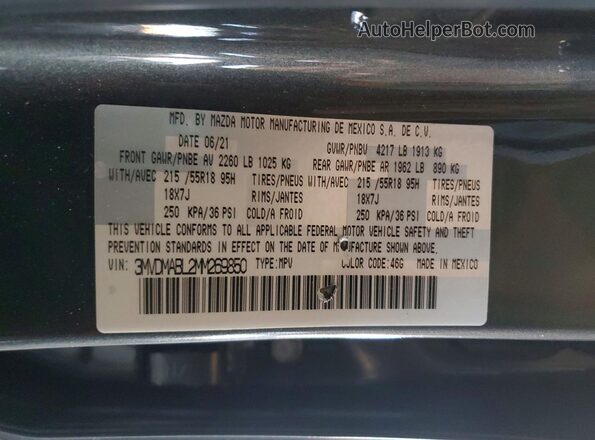 3MVDMABL2MM269850 2021 MAZDA CX-30 Black ძრავის განყოფილების ხედი