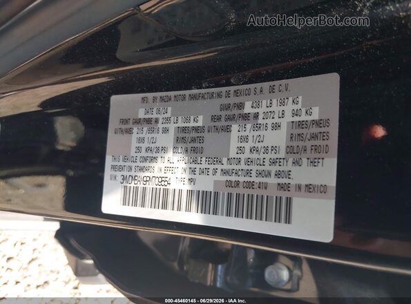 3MVDMBAM9RM709554 2024 MAZDA CX-30 Black Widok komory silnika