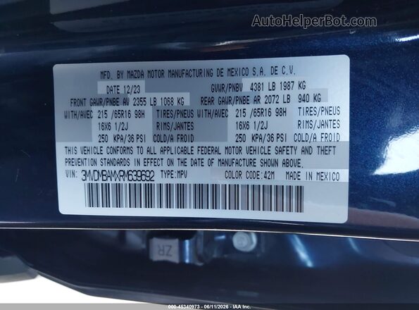 3MVDMBAMXRM639692 2024 MAZDA CX-30 Dark Blue Engine compartment view