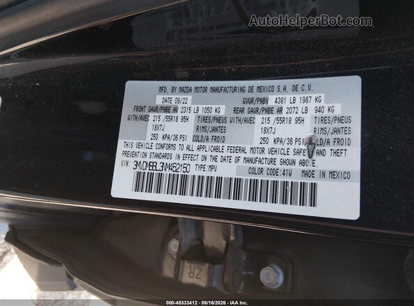 3MVDMBBL3NM452150 2022 MAZDA CX-30 Black ძრავის განყოფილების ხედი