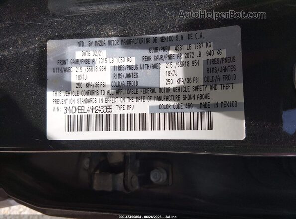 3MVDMBBL4MM246365 2021 MAZDA CX-30 Gray Vista del compartimento del motor