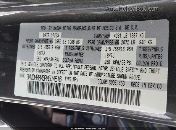 3MVDMBBM3PM574616 2023 MAZDA CX-30 Gray Շարժիչի բաժամունքի տեսք