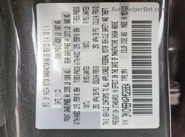 3MVDMBBM4RM628864 2024 MAZDA CX-30 Black VIN sticker view