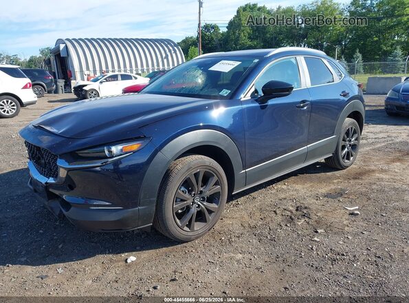 3MVDMBBM4SM766684 2025 MAZDA CX-30 Dark Blue Առջևի ձախ երեք քառորդ տեսարան