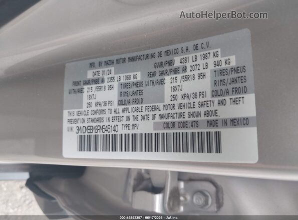 3MVDMBBM8RM646140 2024 MAZDA CX-30 Brown ძრავის განყოფილების ხედი