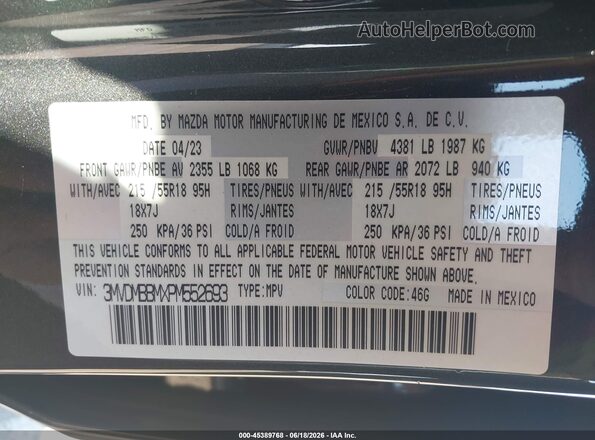 3MVDMBBMXPM552693 2023 MAZDA CX-30 Gray Engine compartment view