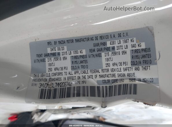 3MVDMBCL7MM208742 2021 MAZDA CX-30 Белый Вид подкапотного пространства