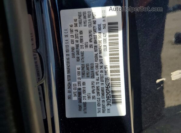 3MVDMBCM0PM542706 2023 MAZDA CX-30 Blue VIN sticker view