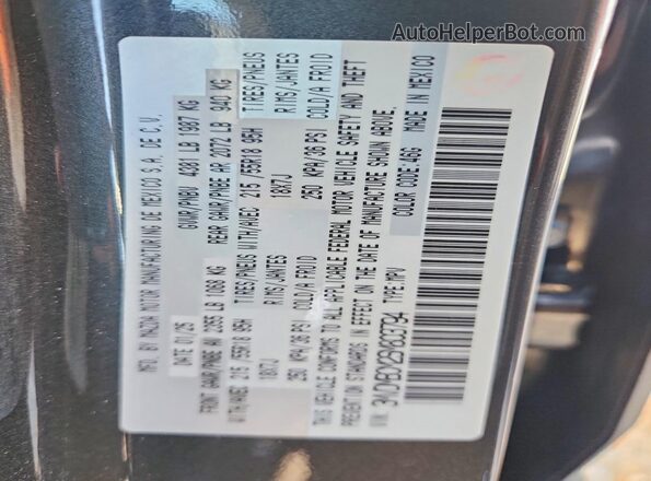 3MVDMBCM2SM803794 2025 MAZDA CX-30 Серый Вид наклейки с VIN-кодом