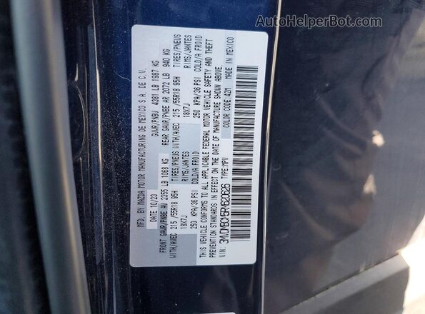 3MVDMBCM5RM620626 2024 MAZDA CX-30 Blue VIN կոդի պիտակի տեսք