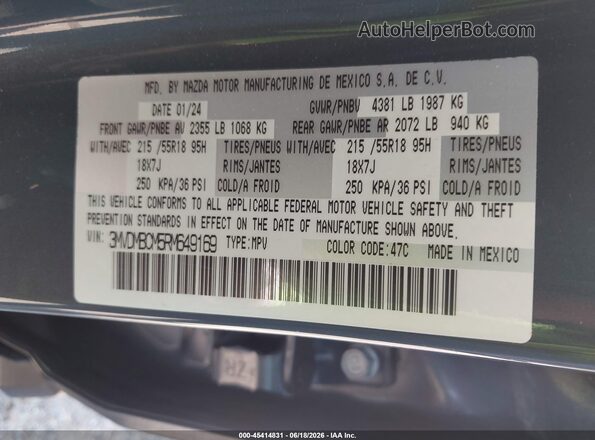 3MVDMBCM5RM649169 2024 MAZDA CX-30 Gray Engine compartment view